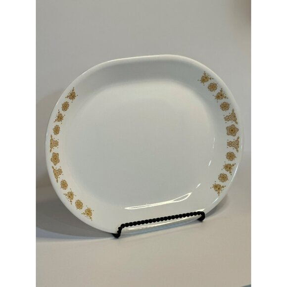 VTG Corelle 12.25" Serving Platter Butterfly Gold White Pattern Kitchen Decor - Picture 3 of 8
